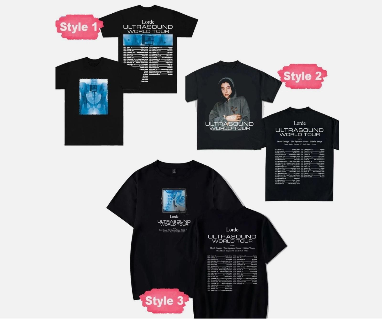 Lorde Ultrasound Tour reprint T-Shirt Lorde Merch 2026 Tour T-Shirt S