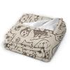 Retro Vintage Art Cute Dogs Plush Blanket Kids Flannel Throw Blanket ForSoft Warm Customized Quality Bedspread Birthday Present