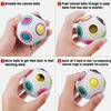 Colorful 12 Hole Magic Ball Stress Relief Toy Creative Rainbow Puzzle For Anxiety