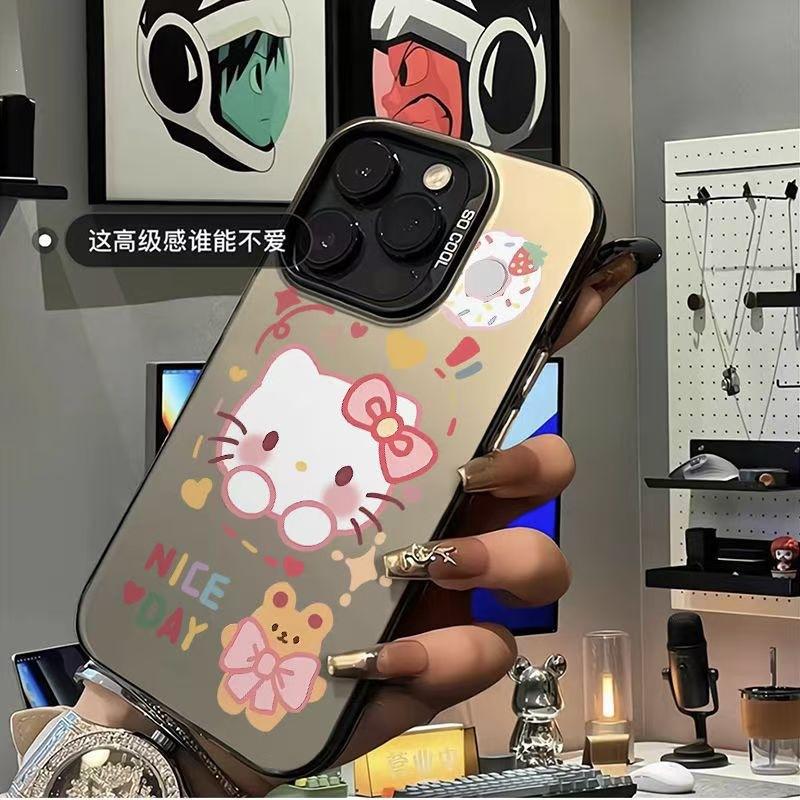 Kt Cat Is Suitable for 16pm/15promax Apple 14plus Mobile Phone Case 13/12 Soft 11 Simple 78p/xr