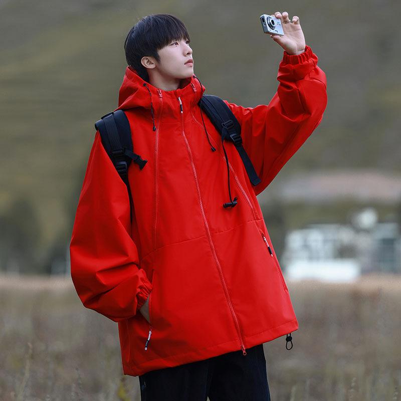 Chaqueta para hombre y mujer, para primavera, estilo pareja, chaqueta softshell, para hombre, impermeable, cortavientos, deportes de ocio, desmontable
