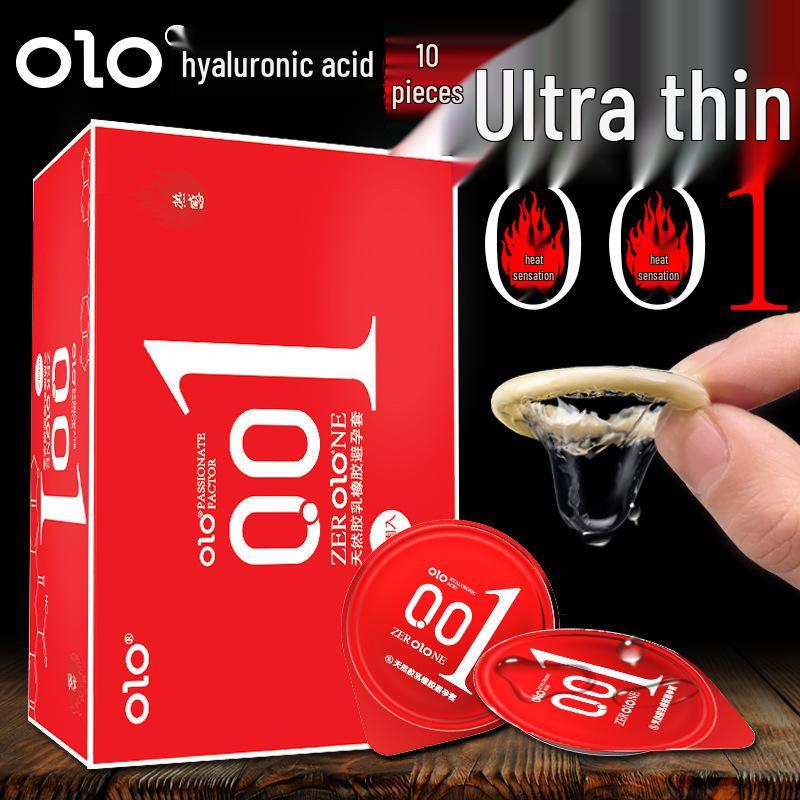 OLO 10-Pack Ice & Fire Condoms for Adults - God/Goddess Pleasure Series