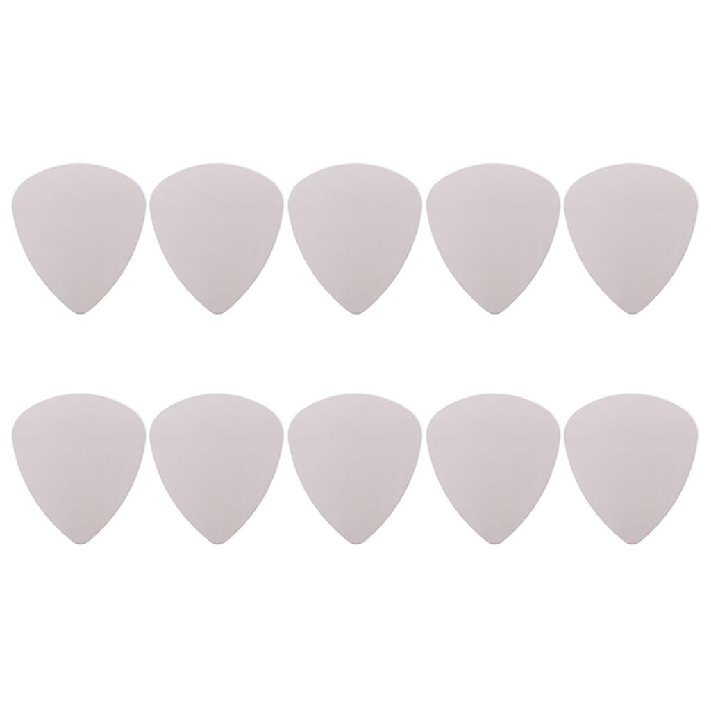 10Pcs Bright Sounds Metal Guitar Plectrums Stainless Steel Guitar Picks Electric Guitar Bass Picks Plectrum Guitar Part