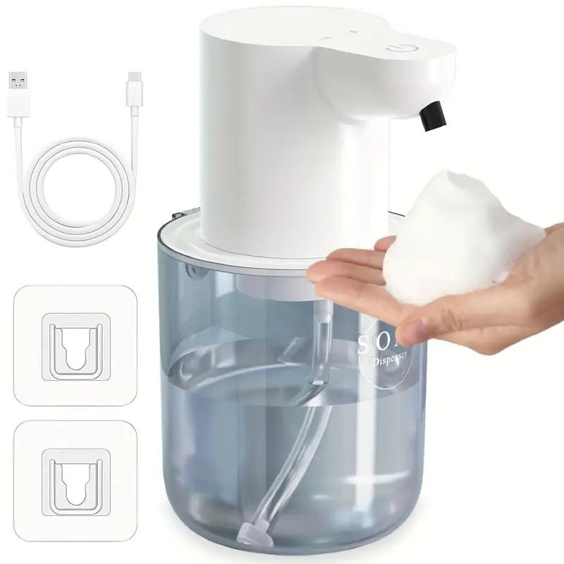 400ML Simple Wall-Mounted Intelligent Rechargeable Automatic Sensor Soap Dispenser Hand Washing Sanitizer Machine For Women/Men