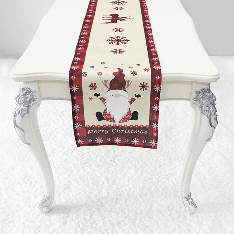 Christmas Table Runner Merry Xmas Table Cover Dining Table Decoration For Indoor Outdoor Home Party