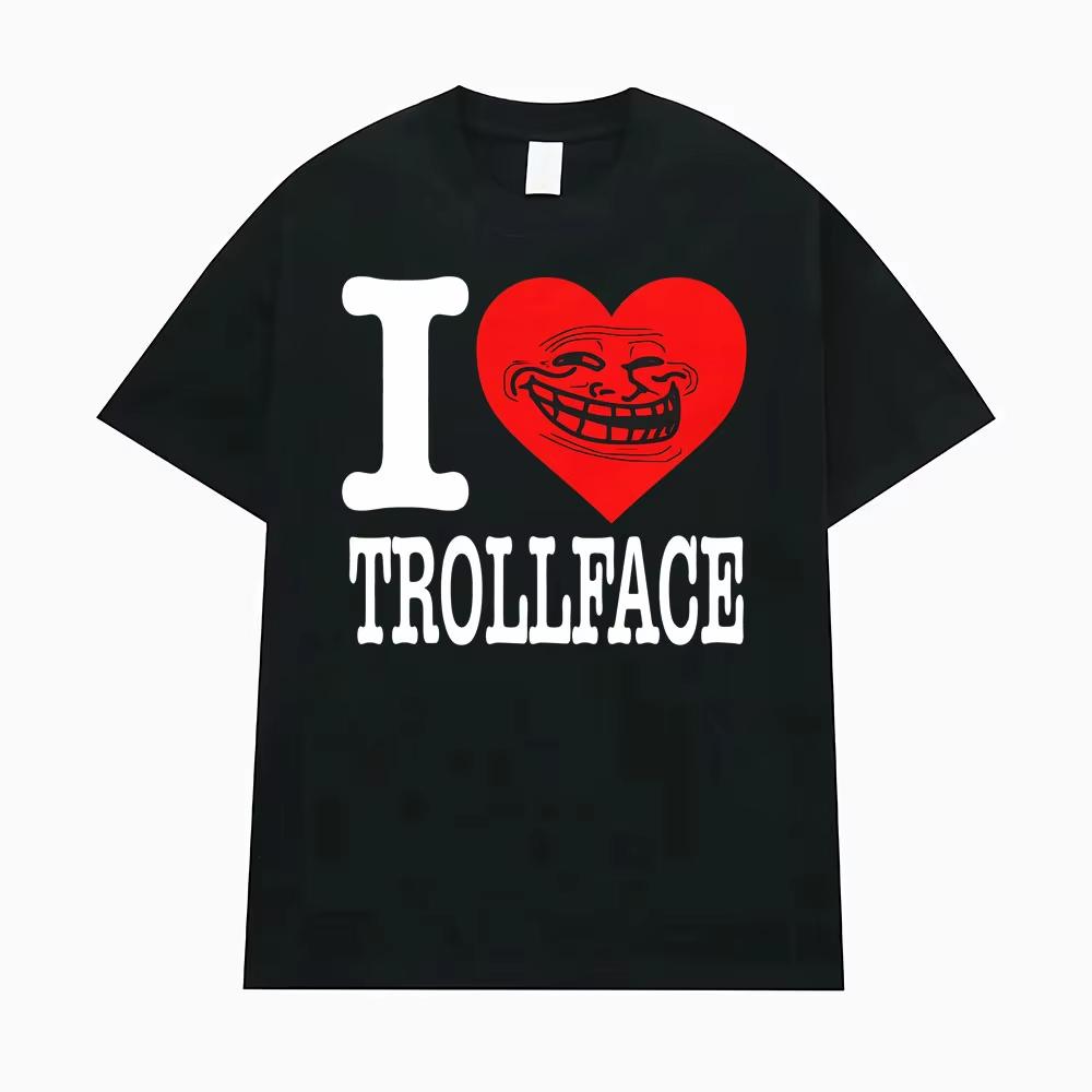 

I Love Trollface Meme Print T Shirts Men Women Fashion Harajuku T-shirt Male Casual Humor Short Sleeve Oversized Loose Tee Sh... 5XL різнокольоровий