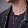 Stone Crown Charm Silver Accessory Brand Jewelry Silver 925 Necklace Pendant [Artemis Classic] (Black) ac-acp0218bk Men's Women's