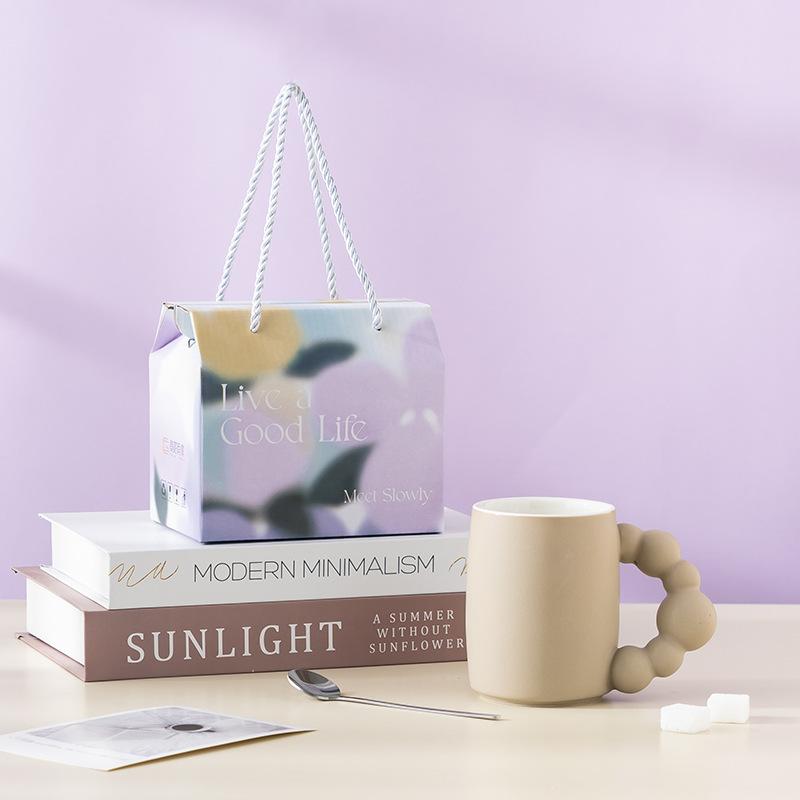 

Life In Good Life Ceramic Coffee Cup Activity Souvenir Ins Mug Water Cup High value Holiday Gift 301-400ml