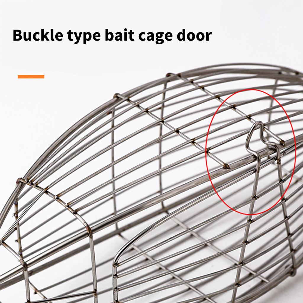 Fishing Baits Cage Stainless Steel Fishing Trap Cage Feeder Holder Feeding Basket for Coarse Baits Sea Fishing Accessory