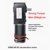 Motor cu angrenaj cu cuplu puternic DC12V 24V Cutie de viteze melcată turbo metalică Motor cu angrenaj melcat inversat viteză redusă 250kg.cm Blocare automată Motor melcat cu angrenaj DC