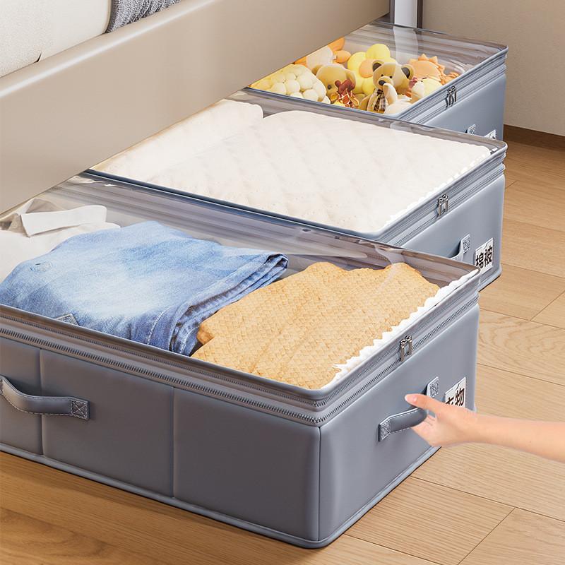 Bed Under Storage Box With Transparent Lid Collapsible For Clothes And Toys