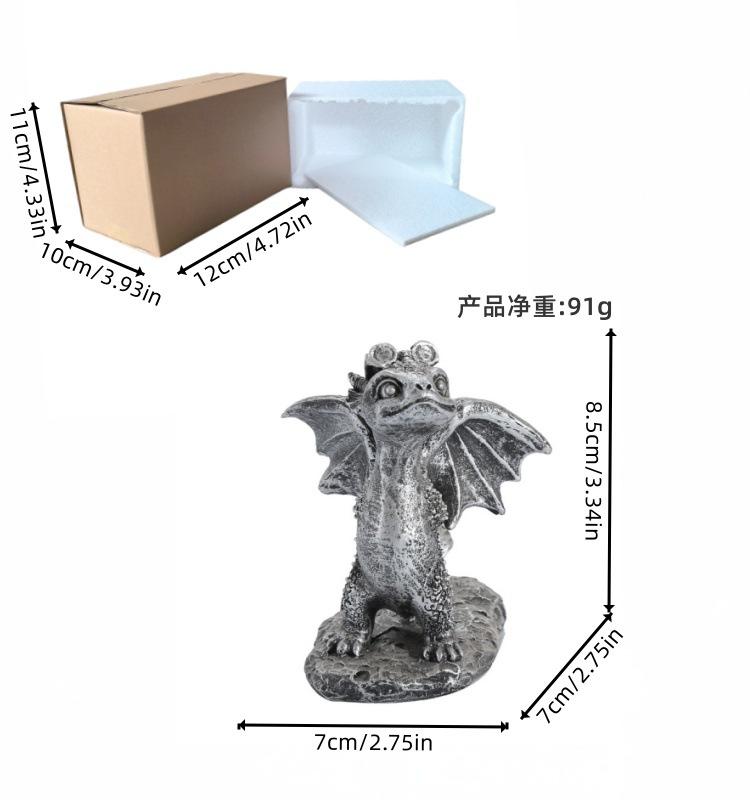 

Популярный мультяшный дракон из смолы, украшения для дома, украшения ручной работы для парня и девушки, украшения