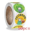 50-500Pcs English Animals Cartoon Stickers For Kids Toys Label School Teacher Reward Sticker 1Inch Pattern Motivational Sticker