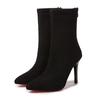 Short boots for women in autumn and winter 2025  new suede slim leg midsole elastic boots for women