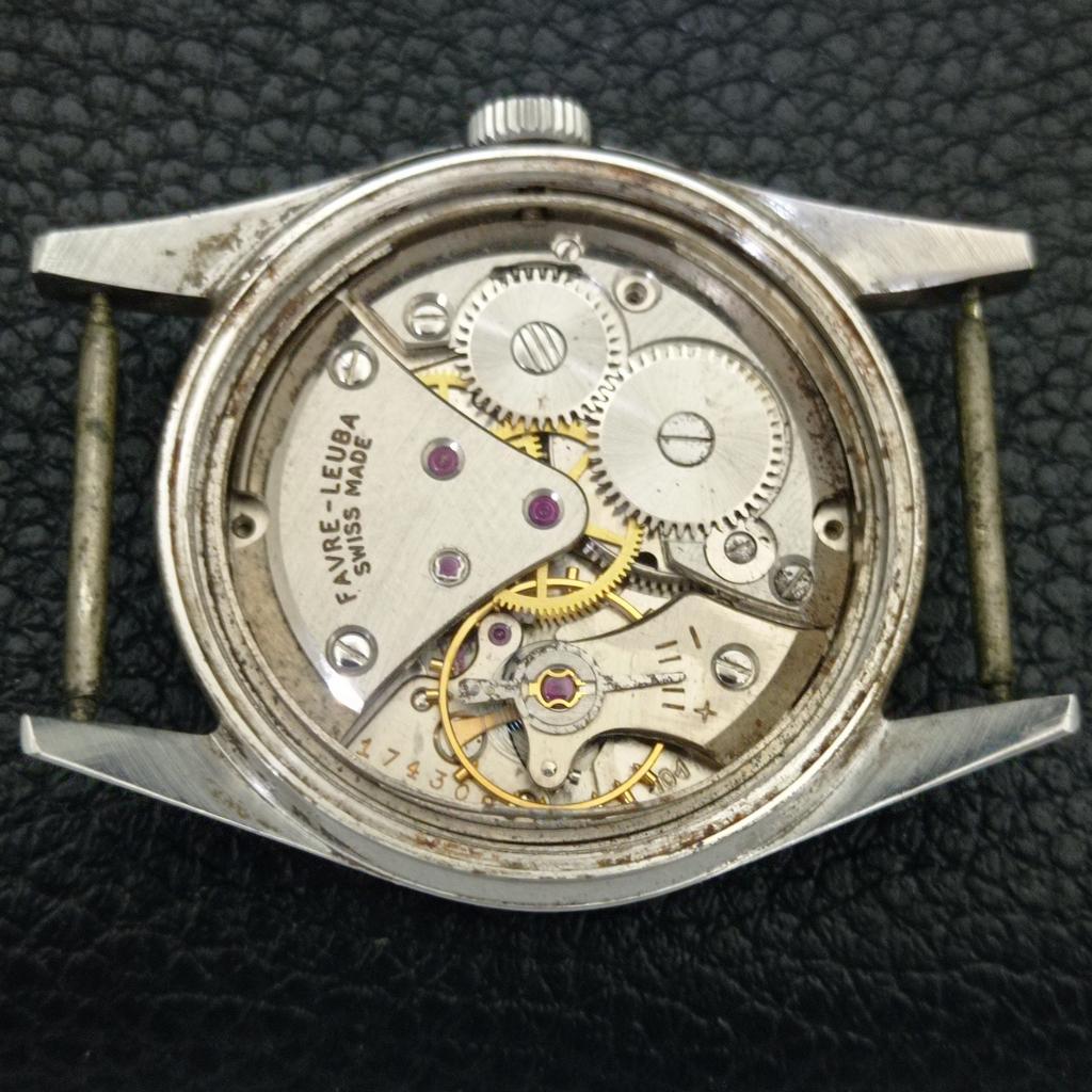 VINTAGE FAVRE LEUBA SEA CHIEF 101 HANDAUFZUG SCHWEIZER HERREN WEISSE UHR a703755-1