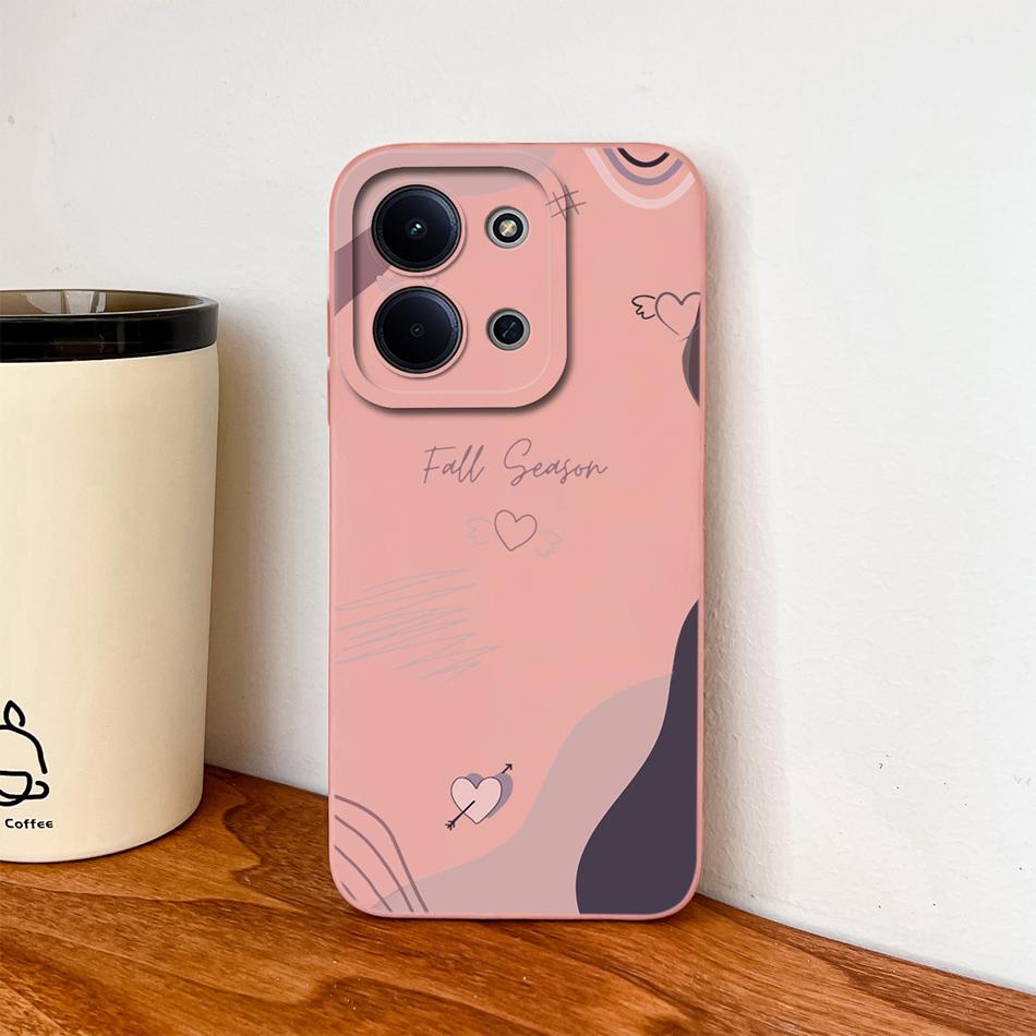 Per Custodia Redmi 15C Moda Cuore Silicone Liquido Protezione Fotocamera Cover Posteriore Per Xiaomi Redmi 15 C 4G 5G Funda Custodie Morbide per Telefono