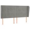 VidaXL Headboard with Ears Light Grey 163x23x118-128 Cm Velvet3118248