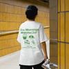 Maglietta da Donna con Stampa Posteriore Matcha Club Vestibilità Larga Y2k Streetwear Grafica Maglietta Carina per Amanti del Matcha Moda Foodie Top Abbigliamento Unisex