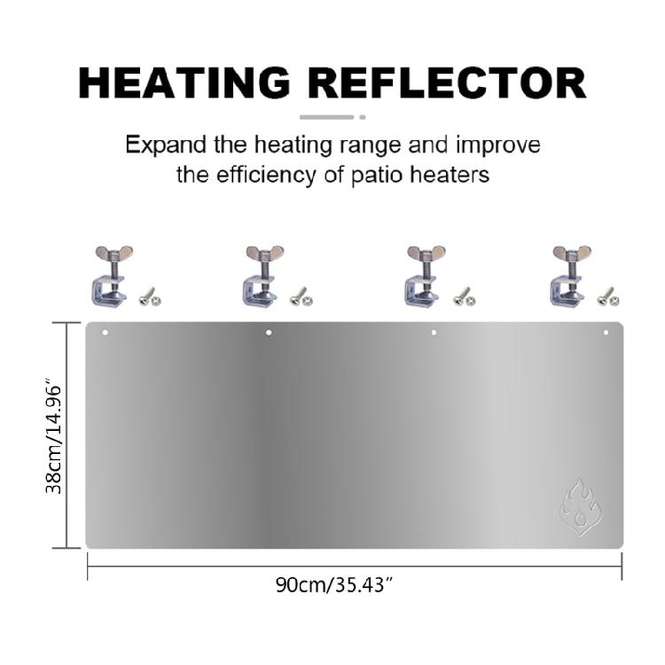 Patio Effective Heater Reflector Shield, Heat Focusing Reflector For Round Natural Gas And Propane Patio Heaters Outdoor