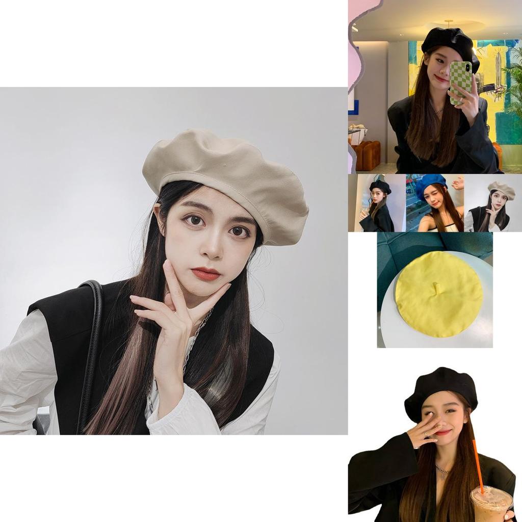 Retro Cotton Beret Hat For Women Classic British Style Fashion Fall Cap