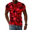 Summer Rose Flower Graphic T Shirts For Men and Women Fashion Casual Personality O-neck Print T-shirt 3D Harajuku Style Tee Top