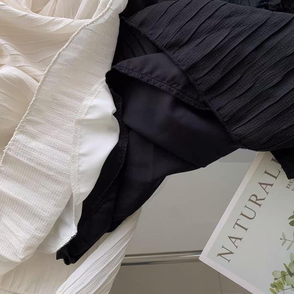 Maternity Off-Shoulder Mid-Length Fairy Dress – Gentle Summer Style, Conceals Belly, Perfect for Moms Not Showing Pregnancy