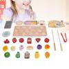Wooden Fruit Bead Skewer Toys Simulation Wooden Pretend Fruit Educational Toys for Children