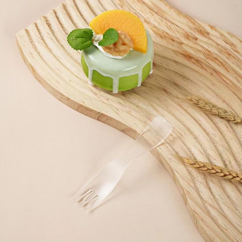 Disposable Plastic Dessert & Fruit Forks, 100-Count Individually Wrapped