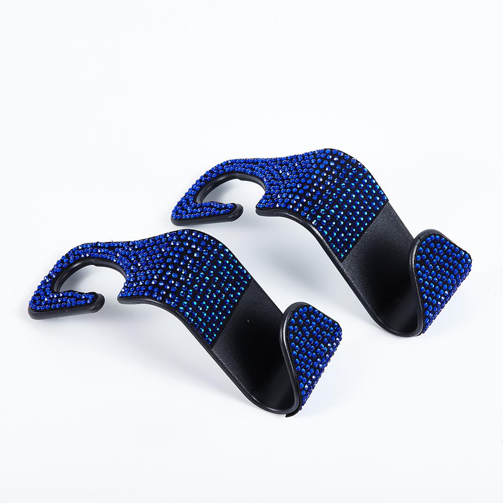 2-Piece Synthetic Diamond Car Hooks, Hidden Car Storage Hooks, Creative Car Seat Hooks & Hangers, Women's Car Accessories