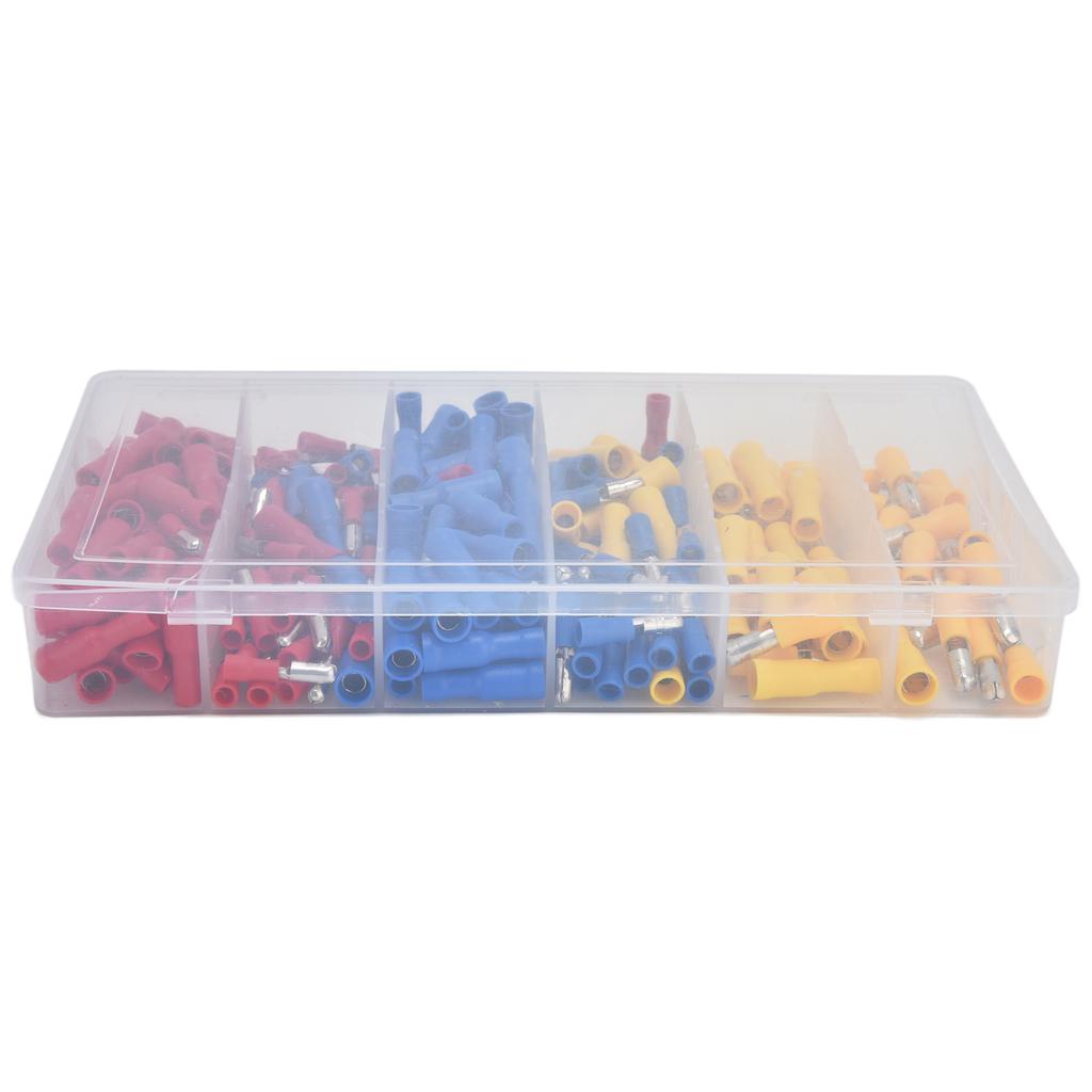 250pcs Electrical Connectors Cold Pressed Connector Terminals with Storage Box for Power Distributio
