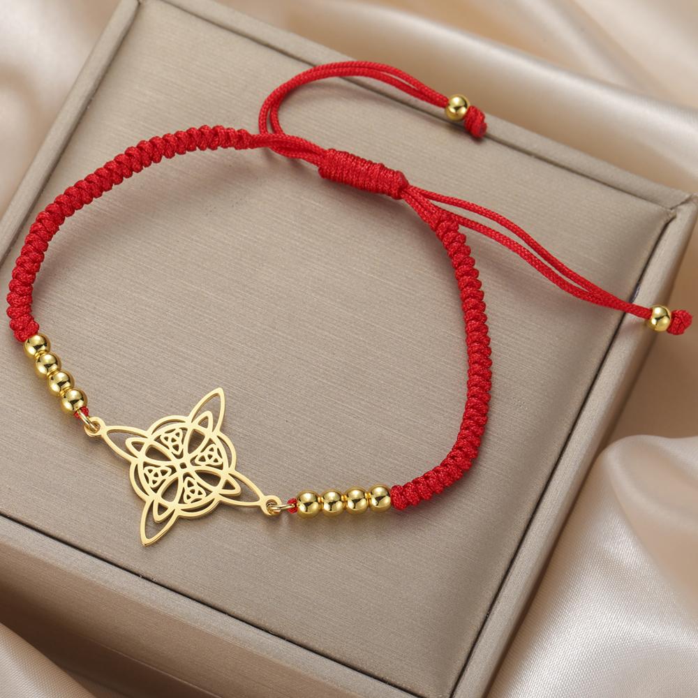Dawapara Keltský Triquetra Uzel Trojice Náramek Wicca Symbol Nerezová Ocel Irský Dárek Amulet Štěstí Šperk