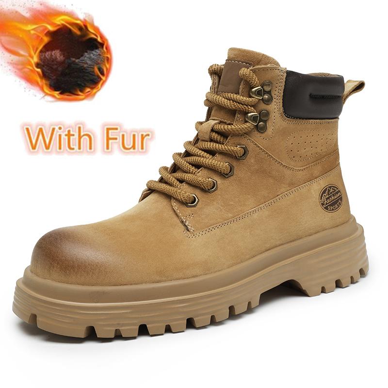 

Высококачественные мужские замшевые кожаные мотоциклетные ботинки осень-зима высокие ботинки деловые повседневные ботильоны роскошные зимние ботинки 45