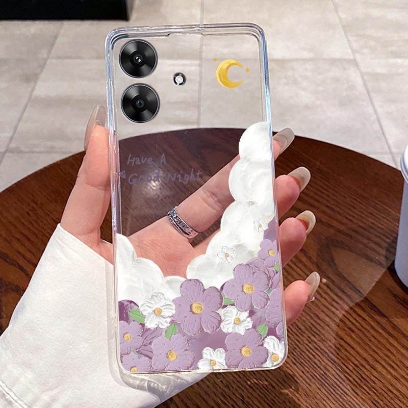 For Realme Note 60 60X Case Aesthetic Fashion Cute Cat Transparent Soft Silicone Casing For Realme Note60 X Note60X Phone Cover
