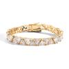9mm Triangle Cubic Zirconia Tennis Bracelet Brass Prong Setting 5A CZ Geometric Hip Hop Jewelry for Women Men