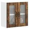 VidaXL Kitchen Wall Cabinet with Glass Door "Lucca" Smoked Oak Engineered Wood 853912