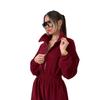 European and American Autumn and Winter Women's New Fashion Long-sleeved Jumpsuit Women's Casual Semi-open Elastic Waist Jumpsuit