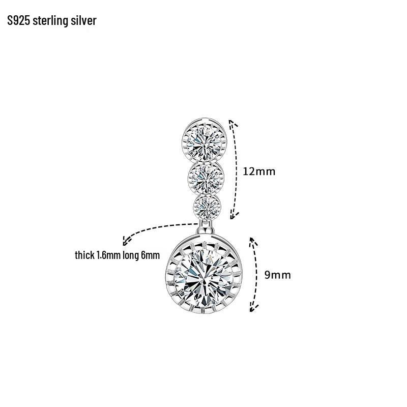 S925 Sterling Silver Navel/Belly Button Ring Body Piercing Jewelry