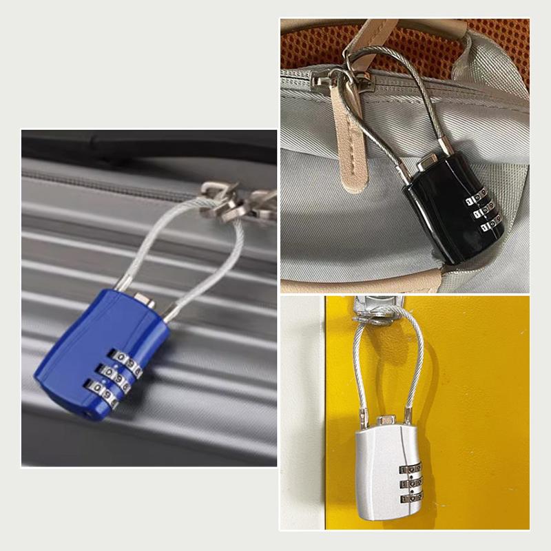 Mini Helmet Lock Anti-Theft 3 Digit Password Mtb Road Bike Locks For Scooter Motorcycle Portable Cycling Bicycle Cable Lock