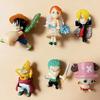 Popular  6Pcs Q Version Small Monkey D Luffy Nami Roronoa Zoro Chopper Usopp Sanji Pvc Action Figures Collectible Model Toys