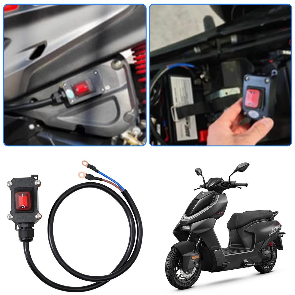 Waterproof 12V Motorcycle Bike Battery Disconnect Switches Dustproof Vibration Resistant Design For Secure Power Shutoff