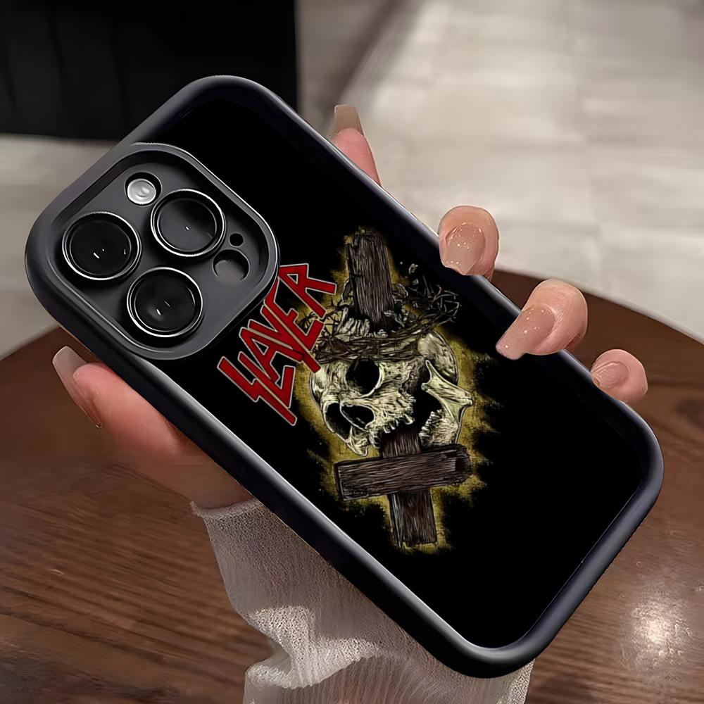 Funda para Teléfono de Banda de Rock Metal S-Slayer Para IPhone 17 Pro Max 15 Pro 16 14 Plus 12 13 Mini 11 Pro Cubierta Suave a Prueba de Golpes