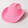 Sweet hats for men and women Party cowboy hat Unique three-dimensional diamond-shaped rhinestone accessory belt for concerts and vacations