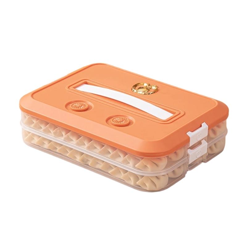 Convenient Multiple Layer Cookie and Dumpling Organizers With Clear Designs and Handle Space Saving Kitchen Supplies