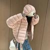 Womens Short Puffer Jacket With Hood Loose Fit Warm Cotton Coat Winter 2026 Korean Style