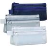 Clear Mesh Pencil Case High Capacity Pencil Bag Marker Organizers Storage Pouches Travel Cosmetic Bag for Adult Student