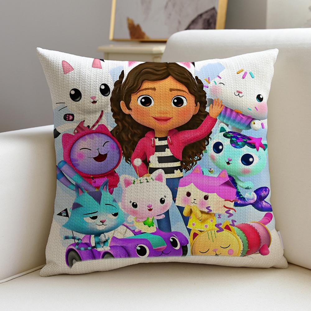Lovely GGabbys DollhouseS Cushion Cover Breathable and skinfriendly linen pillowcase square removable and washable cushion