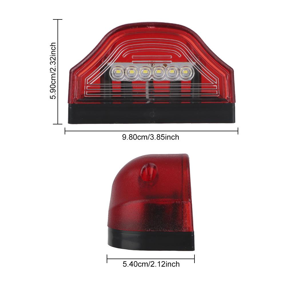 3 LED Number Lamps 12V-24V E9 Waterproof for Lorry Truck Trailer White Light Car License Plate Light