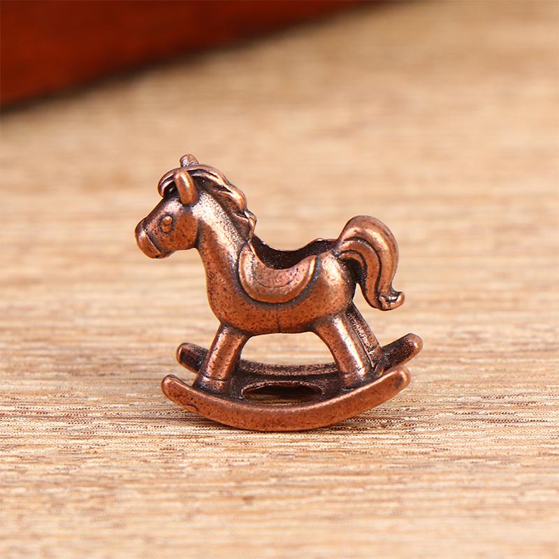 Rocking Horse Brass Knife Beads Edc Outdoor Diy Paracord Handmade Woven Lanyard Pendants Bracelet Charms Accessories