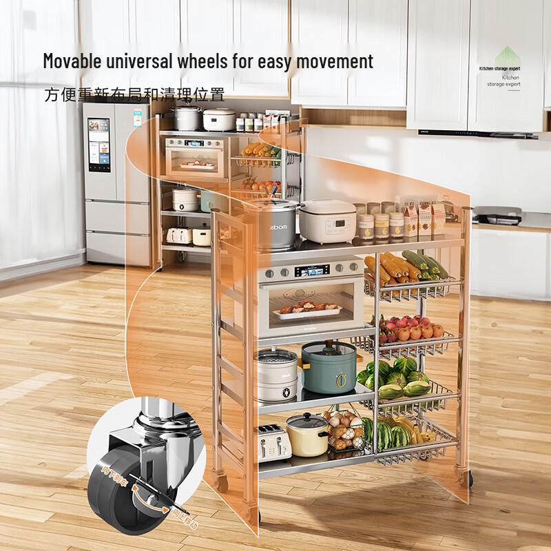 Shuaishi Kitchen Rolling Storage Rack