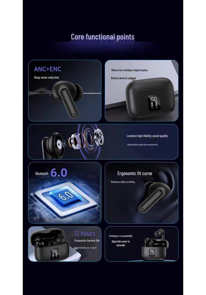Geekoo GK-X901 Clip-On Bluetooth Earbuds with HD Call Quality